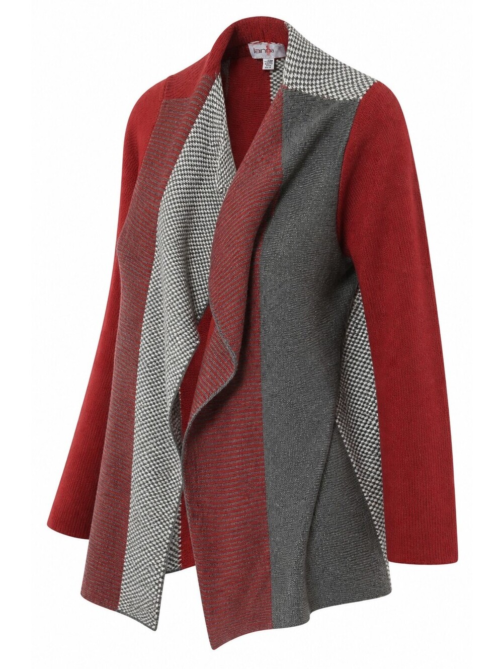 LanaLee Women's Colorblock Open Front Cardigan Sweater XXL